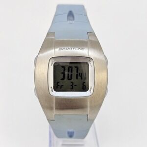 Sportline Heart Rate Women's Watch 35MM Gray Plastic Bands New Battery‎